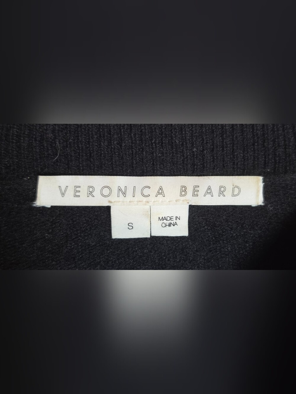 Veronica Beard 2021 Black Nelia Plain Cashmere Pullover Size Small **Flaw - Picture 10 of 10